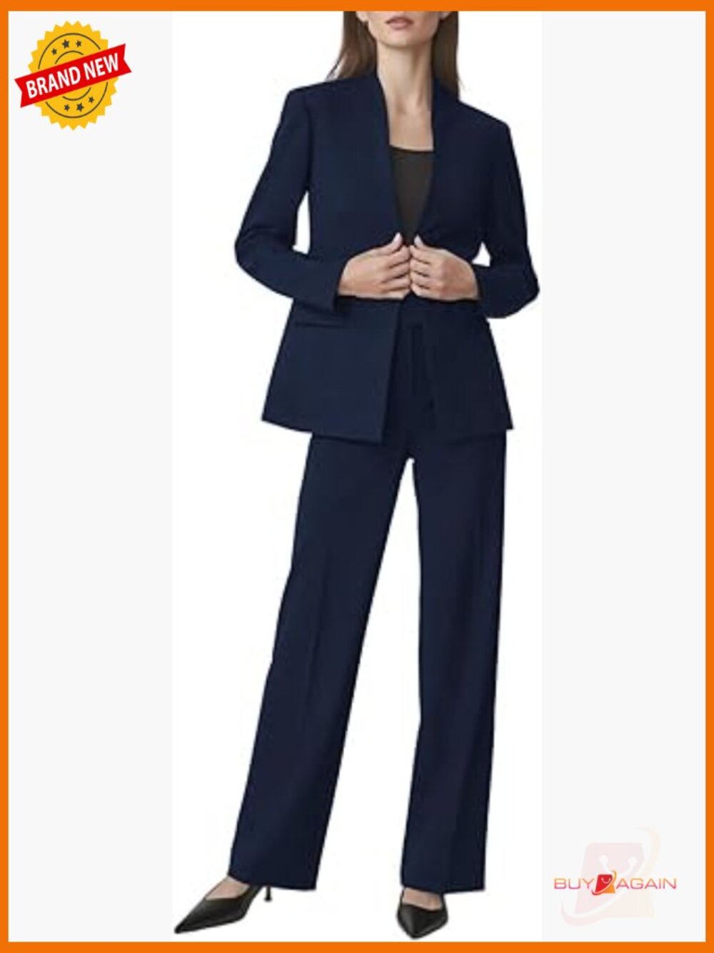 Two Piece Pantsuits Business Casual Straight Leg Wide Leg Office Work Sets